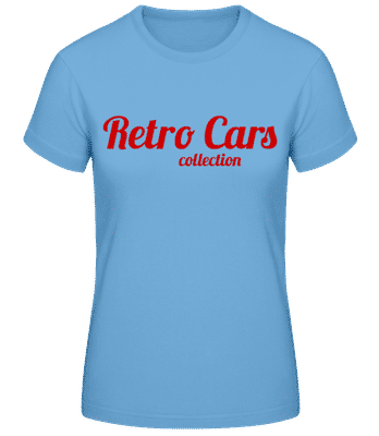Retro Cars Collection - T-shirt femme B&C - Bleu clair - Devant