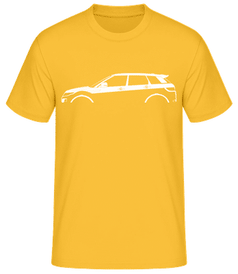 'Range Rover Evoque (2011)' Silhouette - T-shirt standard Homme - Jaune doré - Devant