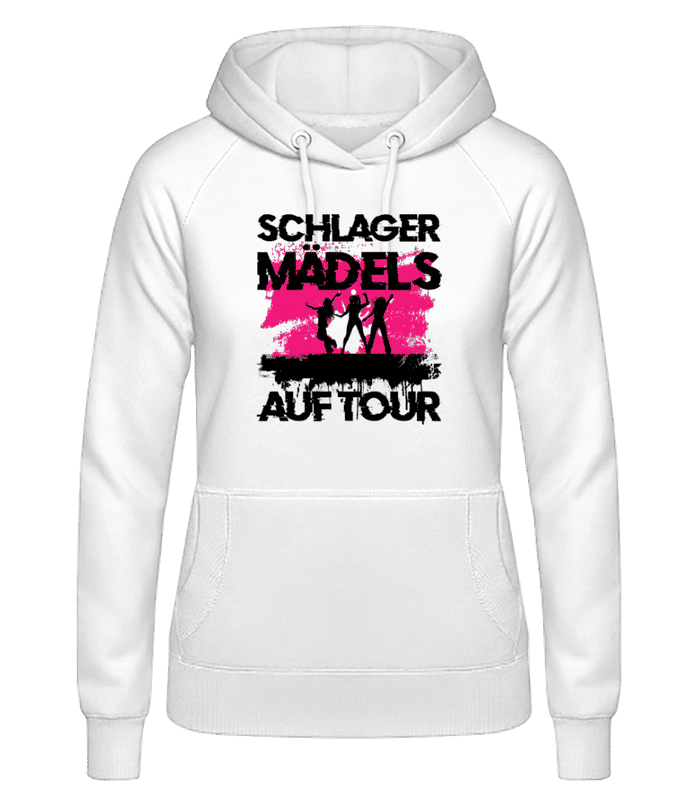 Vorschau: Schlager Mädels - Frauen Hoodie - Weiß - Vorne