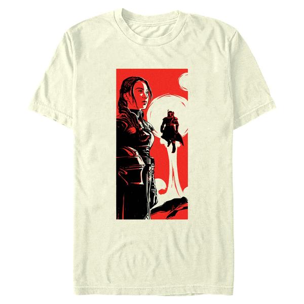 Star Wars - Book of Boba Fett - Boba Fett & Fennec Shand Fennec Boba Poster - Homme T-shirt - Crème - Devant