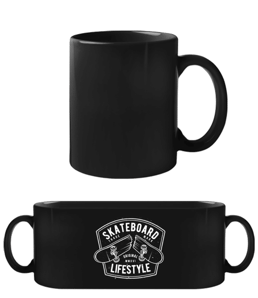 Aperçu: Skateboard Lifestyle - Tasse Noire - Noir - Devant