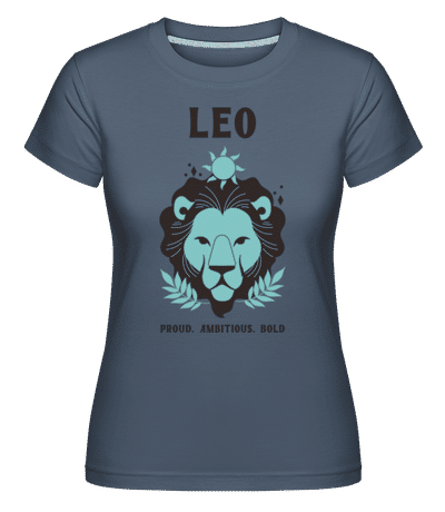 Leo -  T-shirt Shirtinator femme - Bleu denim - Devant