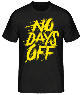 No Days Off - Pánske basic tričko - Čierna - Predné