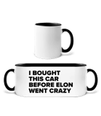 I Bought This Car Before Elon Went Crazy - Two-toned Mug - White / Black - Front