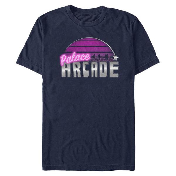Aperçu: Netflix - Stranger Things - Logo Retro Arcade - Homme T-shirt - Bleu marine - Devant