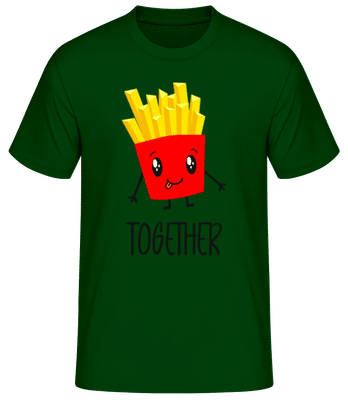 Better Together Fries - Männer Basic T-Shirt - Flaschengrün - Vorne