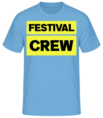Festival Crew - Männer Basic T-Shirt - Hellblau - Vorne