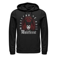 Disney - Vládkyňa zla - Maleficent Evil Mistress Mal - Unisex Mikiny s kapucňou - Čierna - Predné