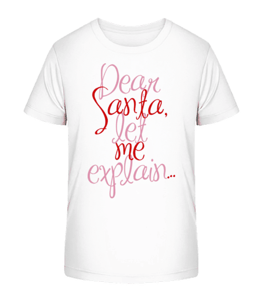 Aperçu: Dear Santa, Let Me Explain... - T-shirt bio Enfant Stanley Stella 2.0 - Blanc - Devant
