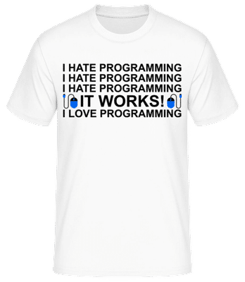 I Love Programming - T-shirt standard Homme - Blanc - Devant