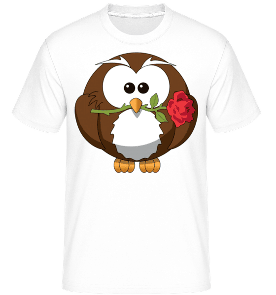 Aperçu: Chouette Saint Valentin -  T-Shirt Shirtinator homme - Blanc - Devant