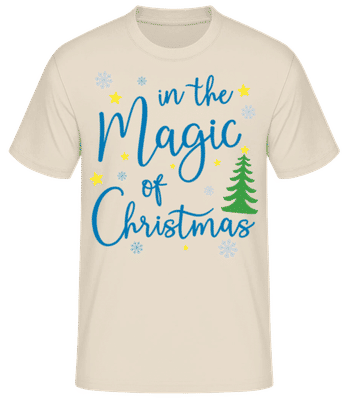 In The Magic Of Christmas - Men's Basic T-Shirt - Cream - Front