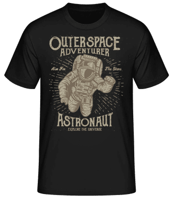 Astronaut - Pánské basic tričko - Černá - Napřed