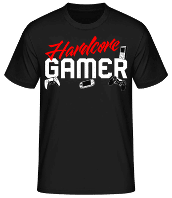 Hardcore Gamer - Men's Basic T-Shirt - Black - Front