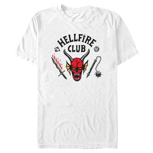 Aperçu: Netflix - Stranger Things - Hellfire Club - Homme T-shirt - Blanc - Devant