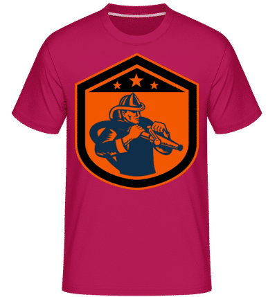 Fire Department Emblem -  Shirtinator Men's T-Shirt - Magenta - Front