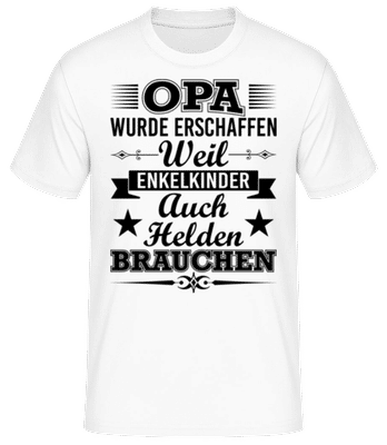 Enkelkinder Brauchen Helden - Männer Basic T-Shirt - Weiß - Vorne