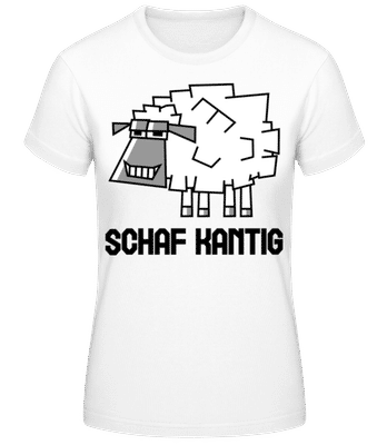 Schafkantig - Frauen Basic T-Shirt - Weiß - Vorne