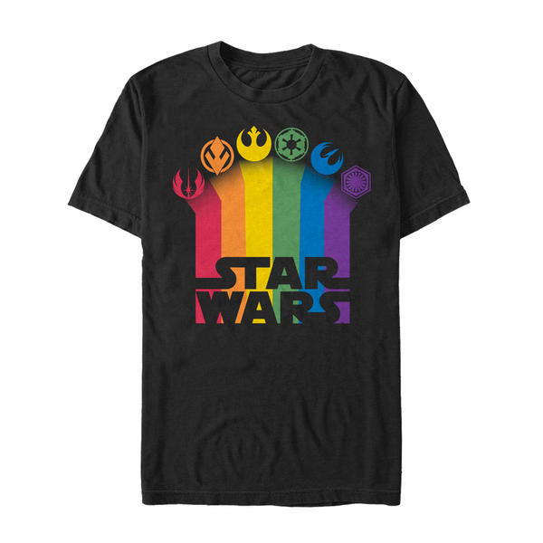 Aperçu: Star Wars - Icons Icon Trails Logo - Pride - Homme T-shirt - Noir - Devant