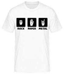 Rock Paper Metal · Männer Basic T-Shirt