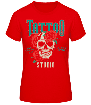 Stay Wild Studio - Women's Basic T-Shirt - Red - Front