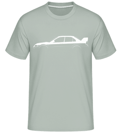 'Mitsubishi Lanc. Evo. VI TM' SIlhouette - Shirtinator Men's T-Shirt - Mint Green - Front