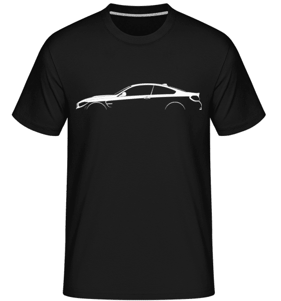 Aperçu: 'BMW M4 Coupe F82' Silhouette -  T-Shirt Shirtinator homme - Noir - Devant