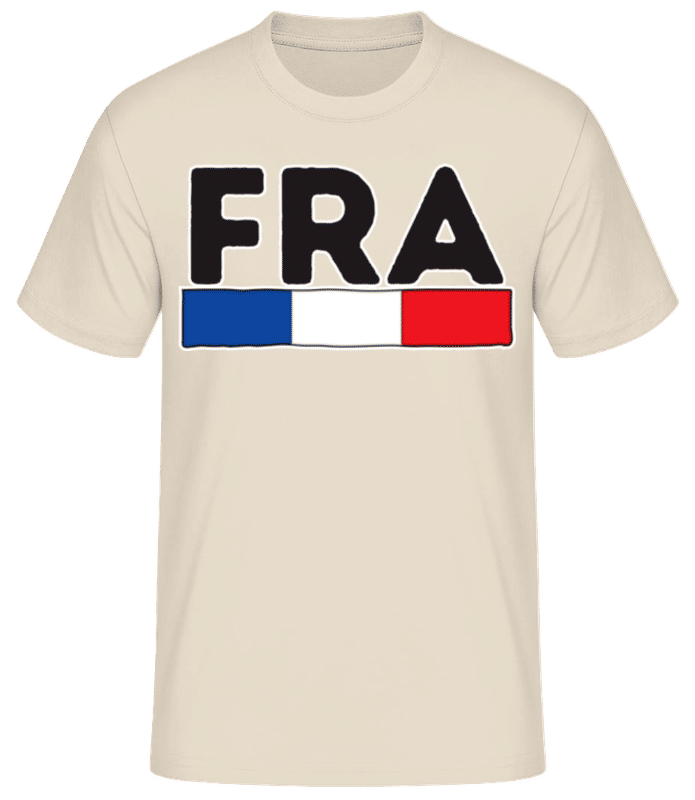 Náhľad: Football France - Pánske basic tričko - Krémová - Predné