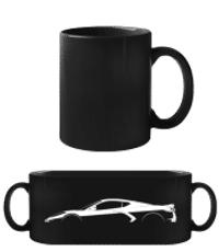 'Chevrolet Corvette C8 St.' Silhouette - Black Mug - Black - Front