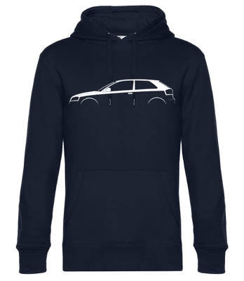 'Audi A3 (8P)' Silhouette - Sweat à capuche standard homme - Bleu marine - Devant