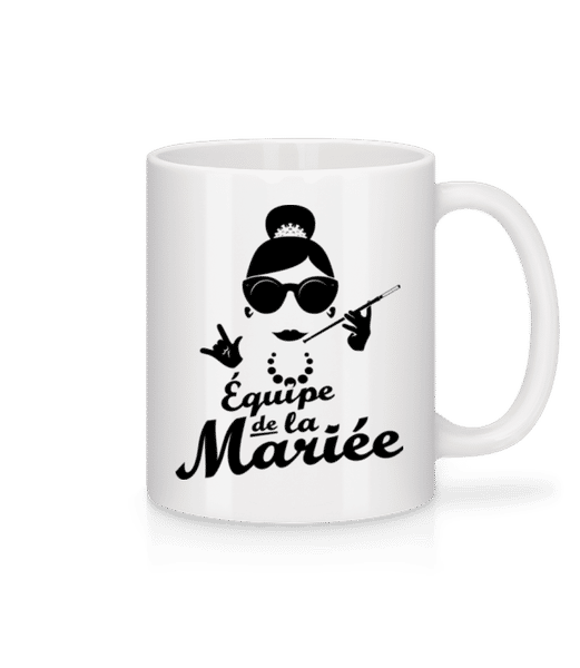 Aperçu: Équipe De La Mariée - Mug en céramique blanc - Blanc - Devant