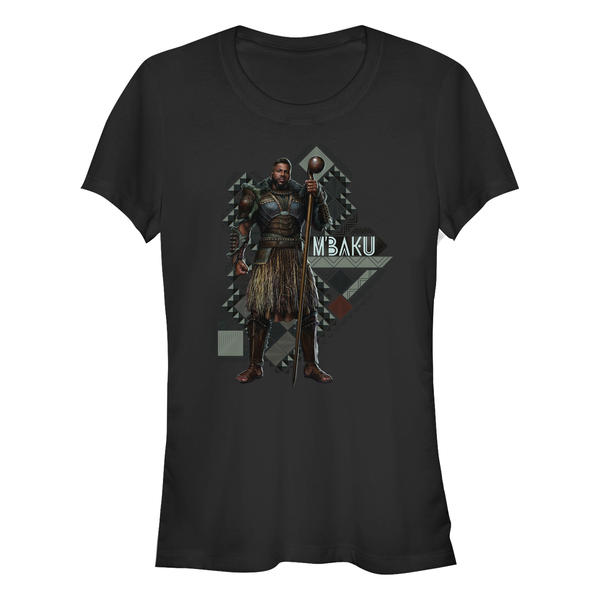 Aperçu: Marvel - Panthère noire Wakanda pour toujours - M'Baku Mbaku Pattern - Femme T-shirt - Noir - Devant