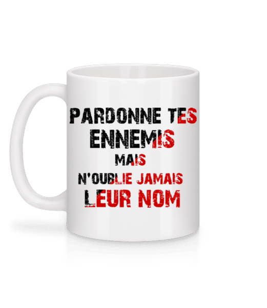 Aperçu: Pardonnes Tes Ennemis - Mug en céramique blanc - Blanc - Derrière