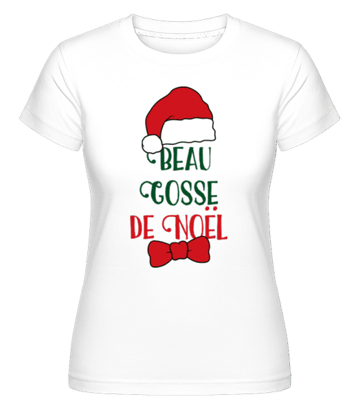 Aperçu: Beau Gosse De Noël -  T-shirt Shirtinator femme - Blanc - Devant