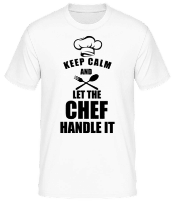 Keep Calm Chef Black - Pánske basic tričko - Biela - Predné