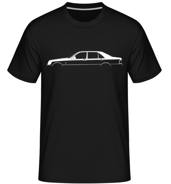 Aperçu: 'Mercedes S W140' Silhouette -  T-Shirt Shirtinator homme - Noir - Devant