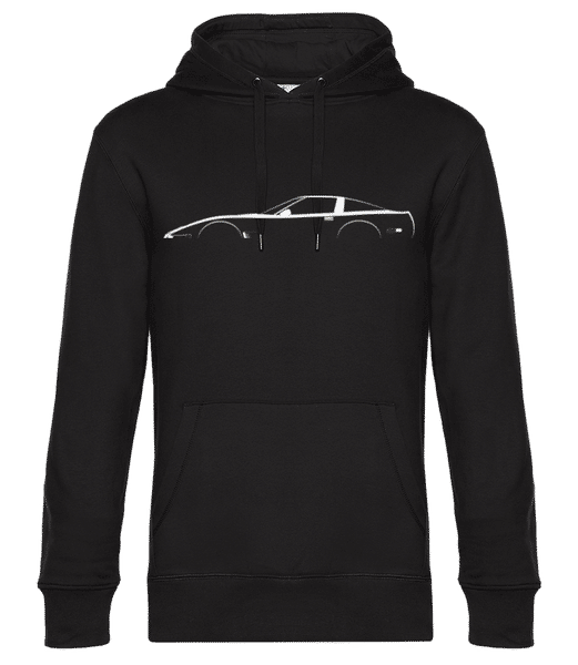 Preview: 'Chevrolet Corvette C4 1991' Silhouette - Men’s Standard Hoodie - Black - Front