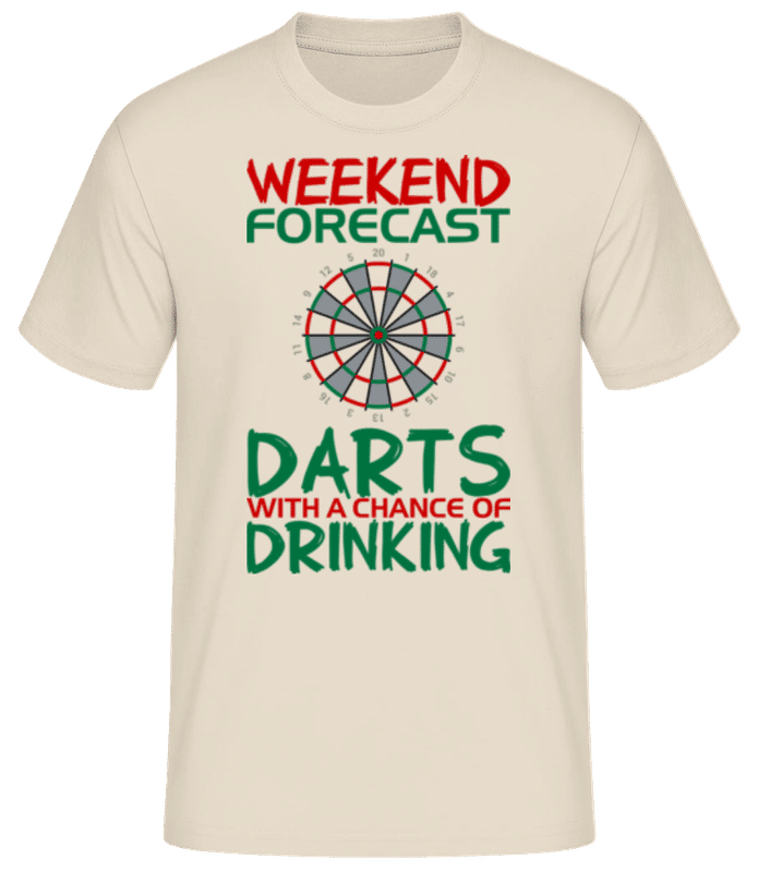 Preview: Weekend Darts And Drinking - Men's Basic T-Shirt - Cream - Front