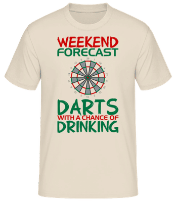 Weekend Darts And Drinking - Camiseta básica para hombre - Crema - delante