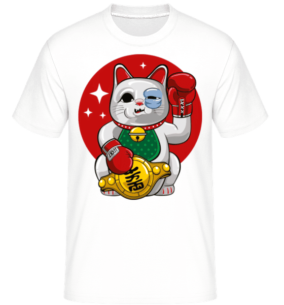 Aperçu: Unlucky Cat -  T-Shirt Shirtinator homme - Blanc - Devant