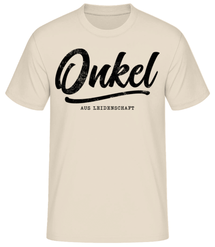 Vorschau: Onkel Aus Leidenschaft - Männer Basic T-Shirt - Creme - Vorne