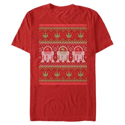 Star Wars - R2-D2 Christmas Units - Christmas - Men's T-Shirt - Red - Front