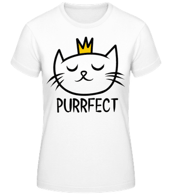 Purrfect - Dámské basic tričko - Bílá - Napřed