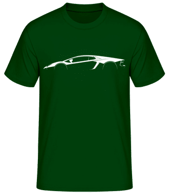 'Lamborghini Aventador' Silhouette - Pánské basic tričko - Bottle green - Napřed