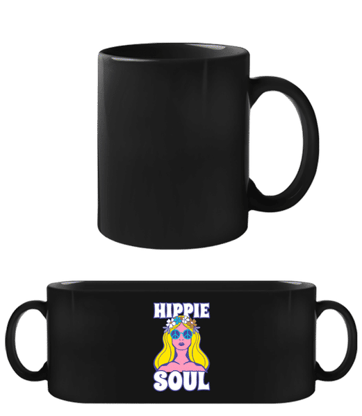 Vorschau: Hippie Soul - Schwarze Tasse - Schwarz - Vorne