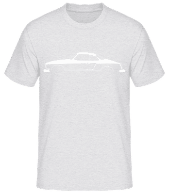 'Volkswagen Karmann-Ghia' Silhouette - T-shirt standard Homme - Gris chiné - Devant