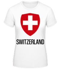Switzerland Wappen - Dámske basic tričko - Biela - Predné