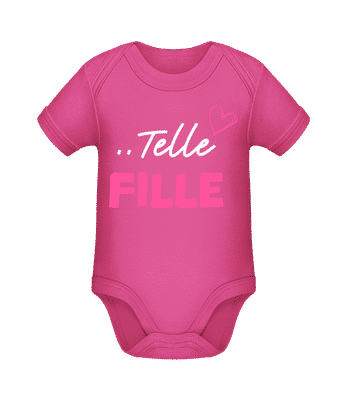 Telle Fille - Body manches courtes bio - Magenta - Devant