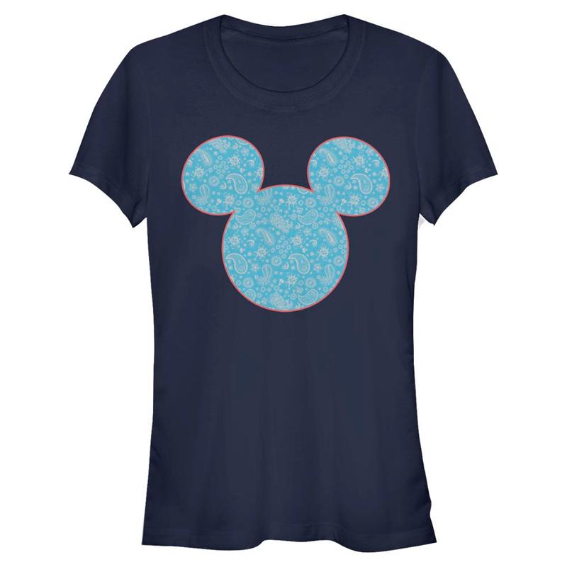 Náhľad: Disney Classics - Mickey Mouse - Mickey Americana Paisley - Dámske Tričko - Namornícka modrá - Predné