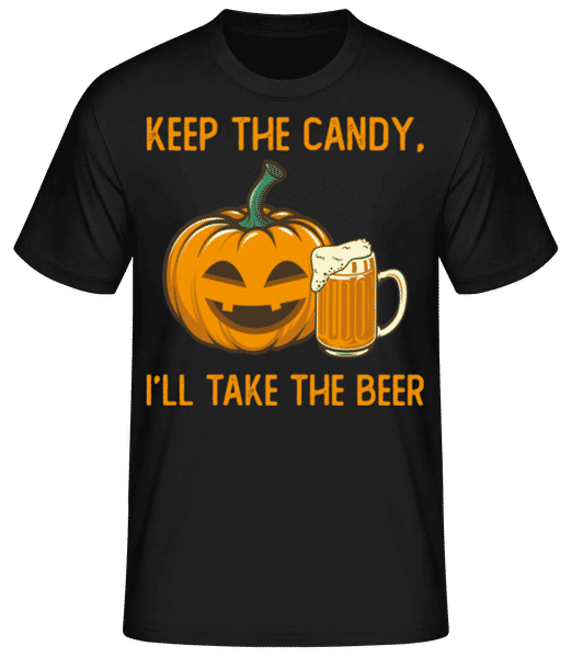 Aperçu: Keep The Candy I Will Take The Beer - T-shirt standard Homme - Noir - Devant